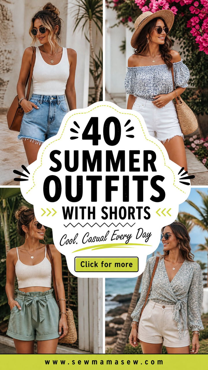 40 Summer Outfits With Shorts for Cool Casual Style - 40 Summer Outfits With Shorts for Cool, Casual Style