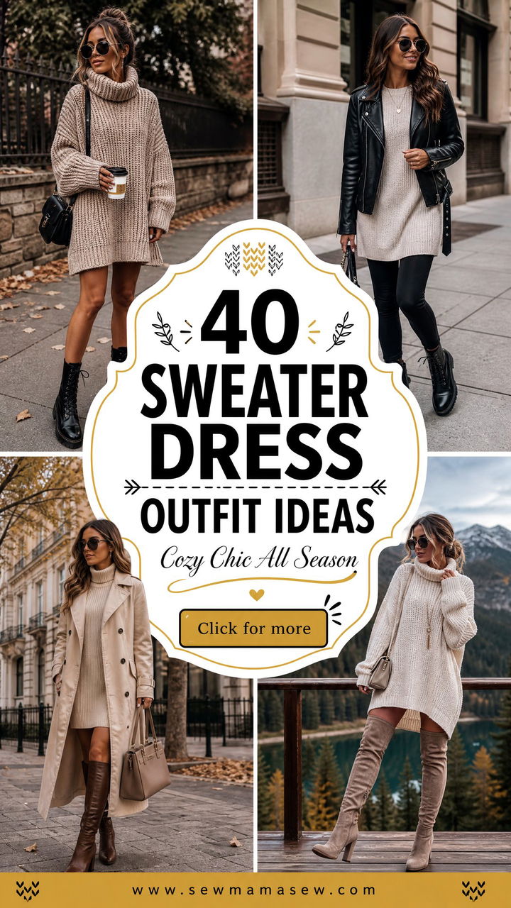 40 Sweater Dress Outfit Ideas for Cozy Chic Style - 40 Sweater Dress Outfit Ideas for Cozy Chic Style