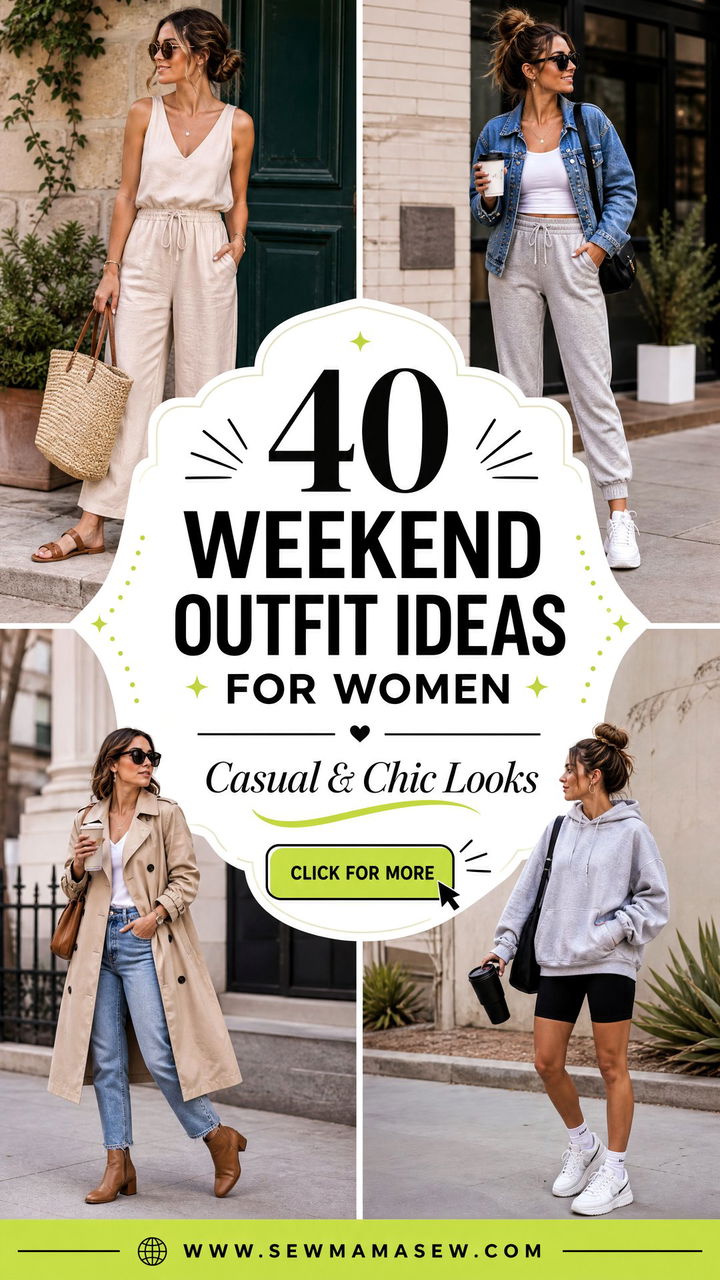 40 Weekend Outfit Ideas for Women Casual and Chic Looks - 40 Weekend Outfit Ideas for Women: Casual & Chic Looks