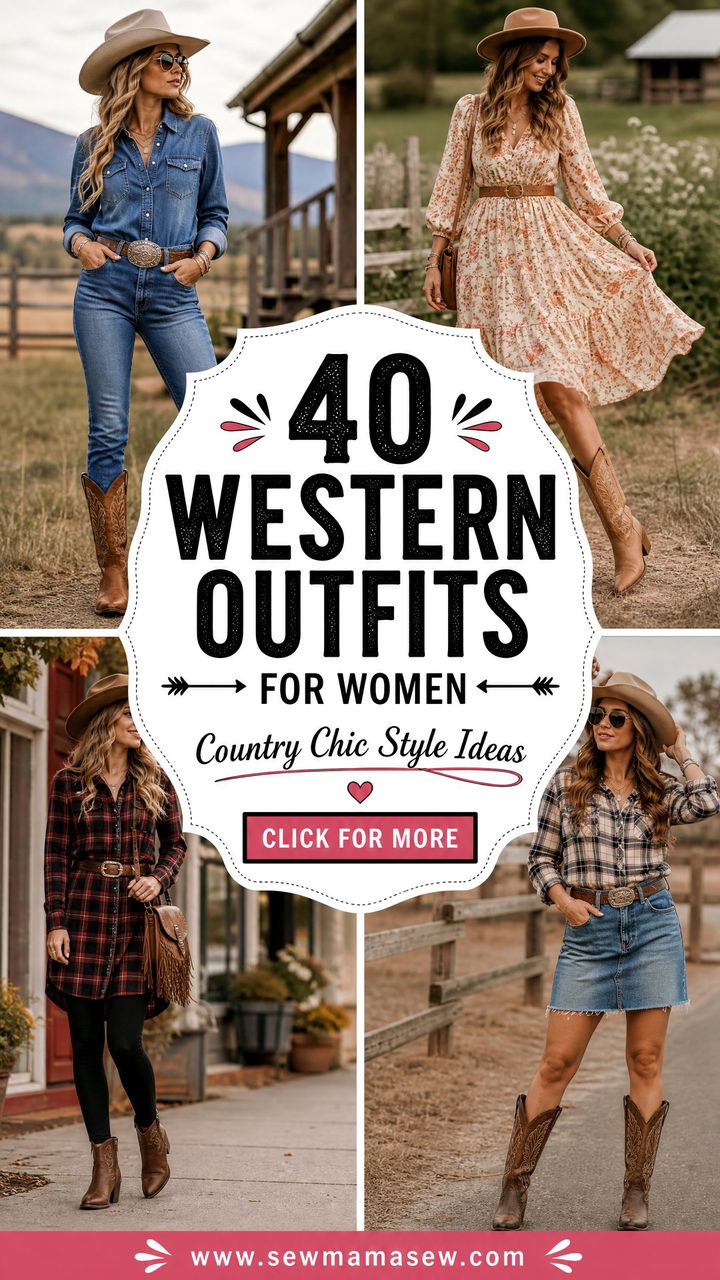 40 Western Outfits for Women Country Chic Style Ideas - 40 Western Outfits for Women: Country Chic Style Ideas