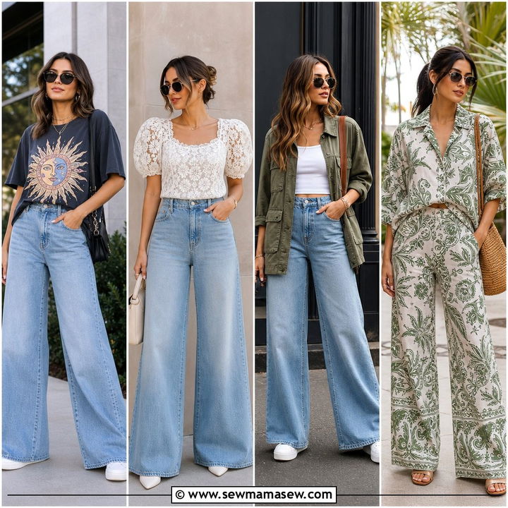 40 Wide Leg Jeans Outfits: Chic & Trendy Looks