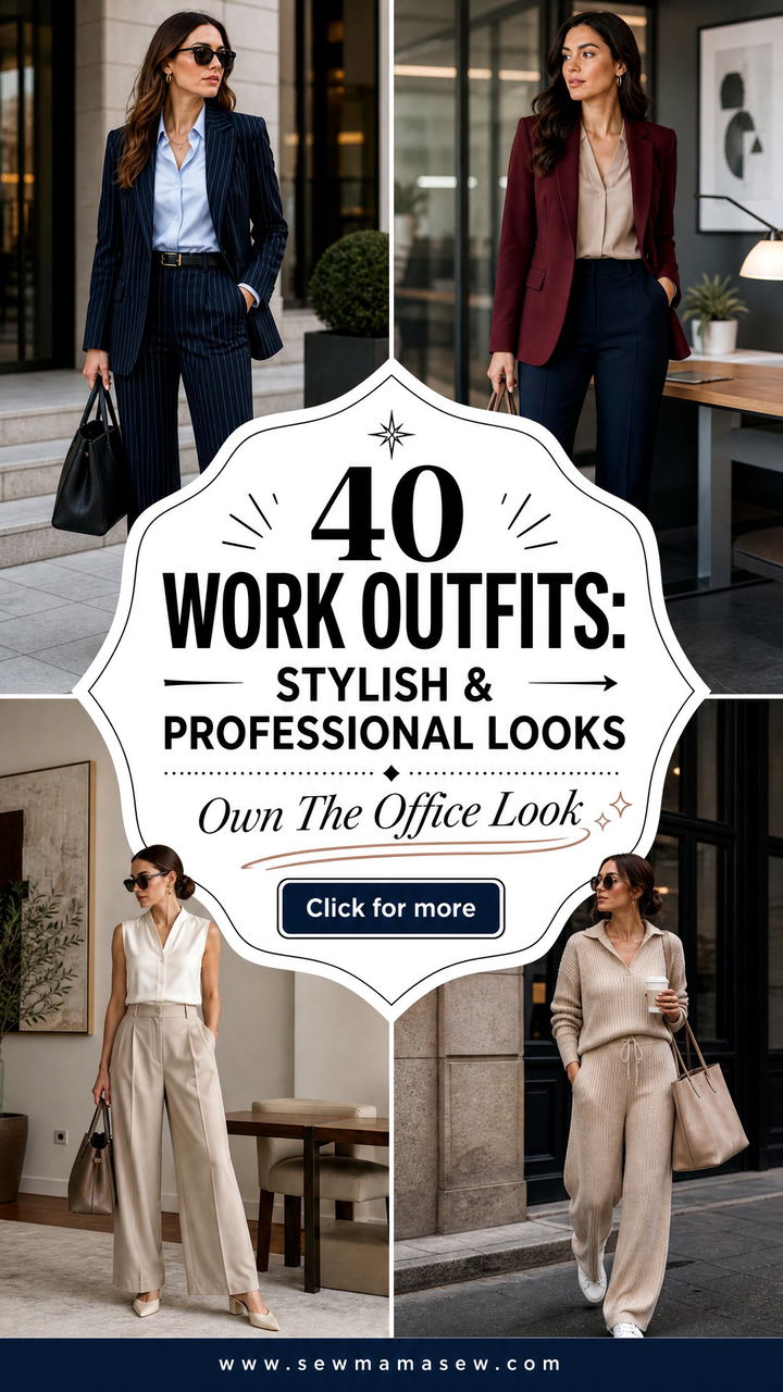 40 Work Outfits Stylish and Professional Looks - 40 Work Outfits: Stylish & Professional Looks