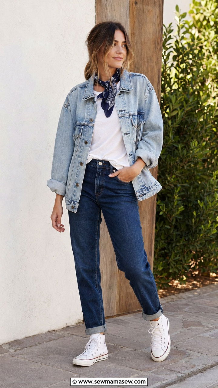 80s Double Denim Canadian Tuxedo Outfit - 35 80s outfit ideas