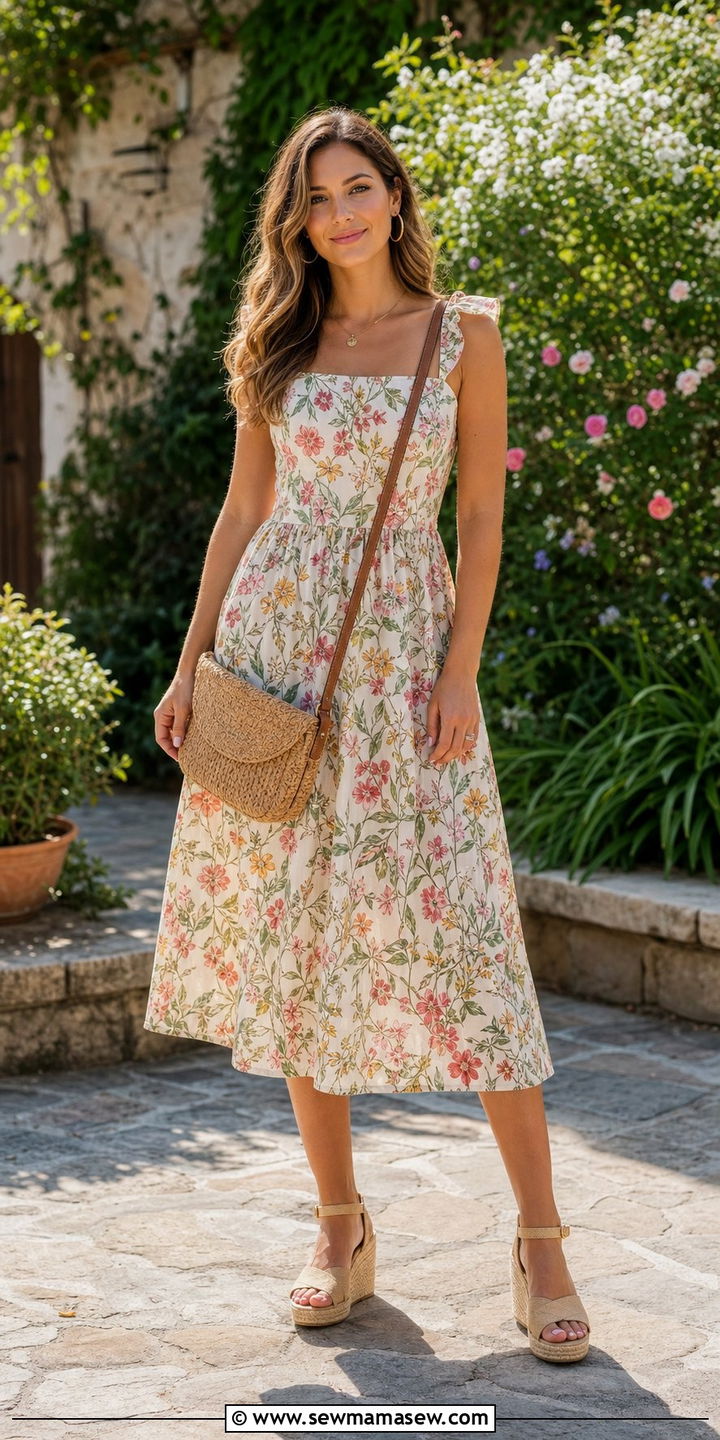 A Line Midi Dress Summer Outfit For Wide Hips - 25 summer outfits for women with wide hips