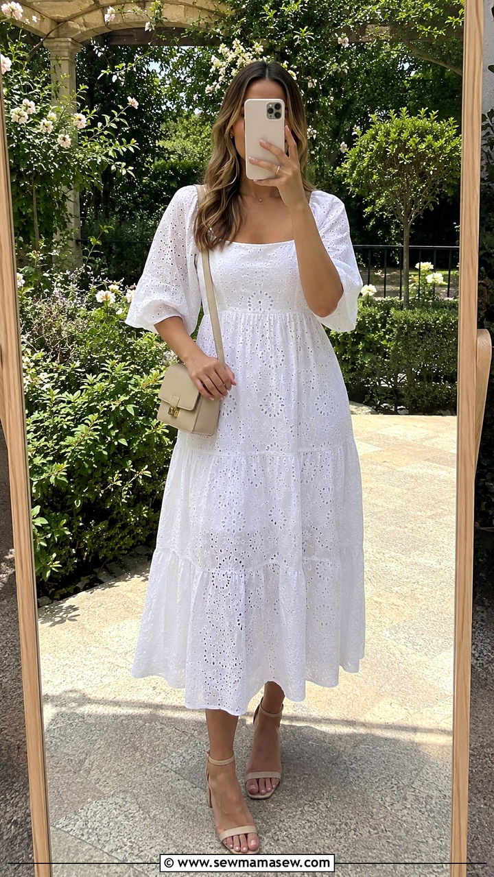 A Line Midi Dress Wedding Guest - 30 modest spring wedding guest outfit ideas