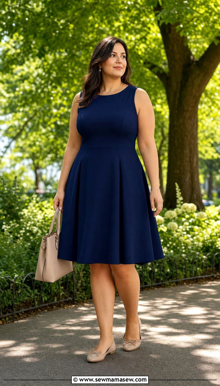 A line dress for big bust women outfit - 25 classy outfits for women with big bust
