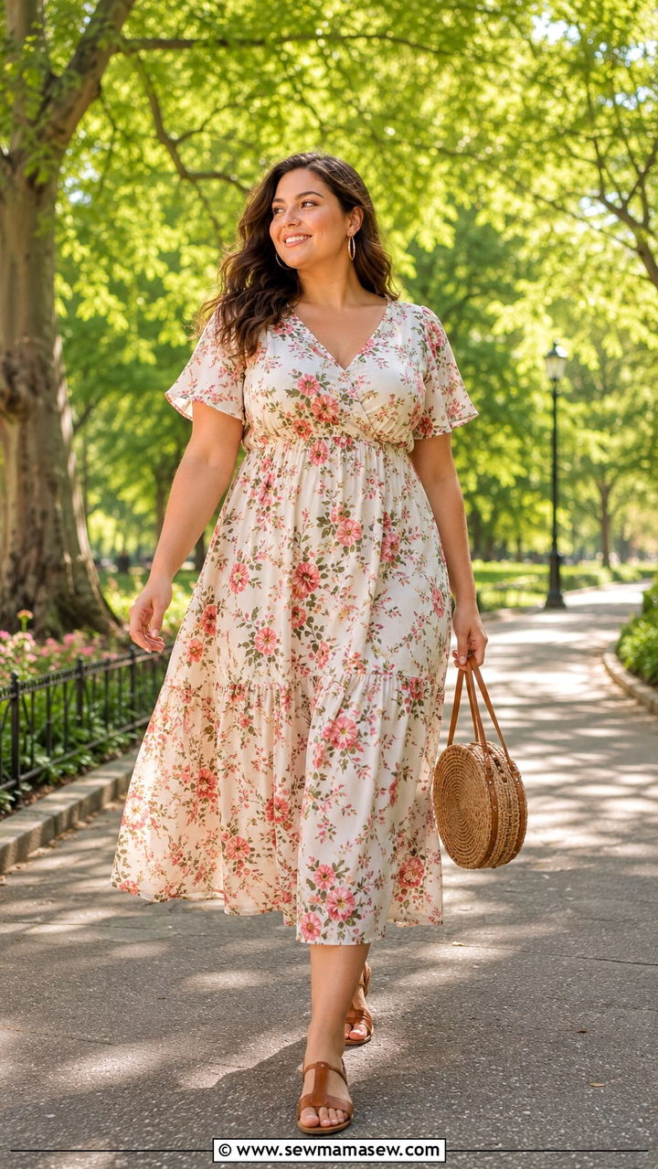 A line midi dress with sandals - 25 Outfit ideas for thick thighs