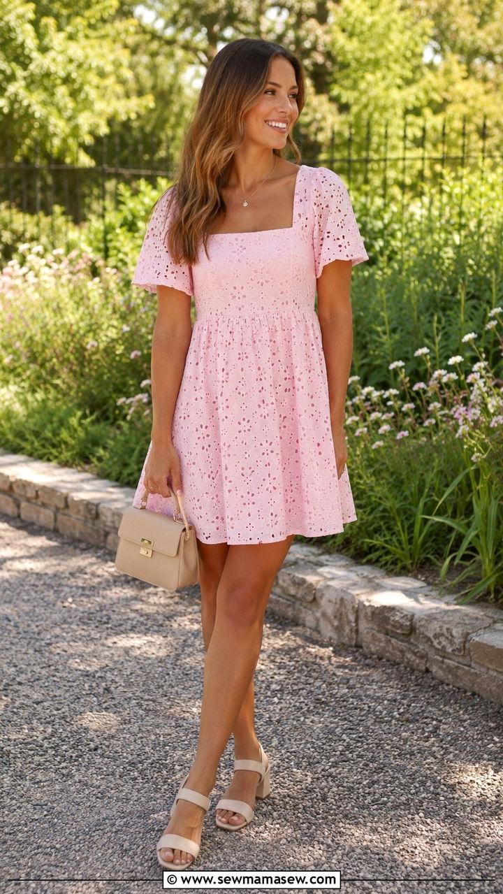 A line mini dress summer wedding outfit - 25 seasonal summer wedding guest outfit ideas