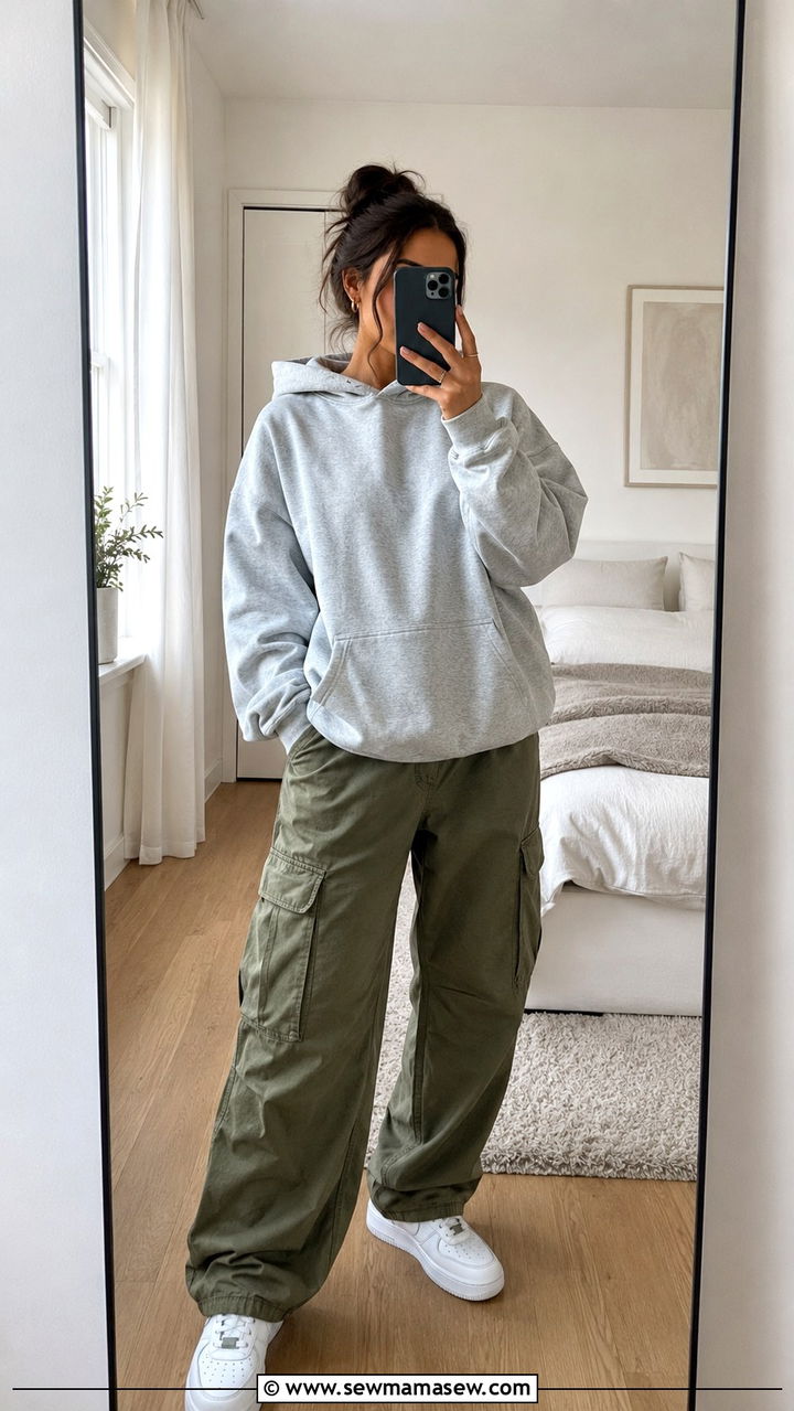 Air Force 1 hoodie and cargo pants - 30 How to style Nike Air Force 1