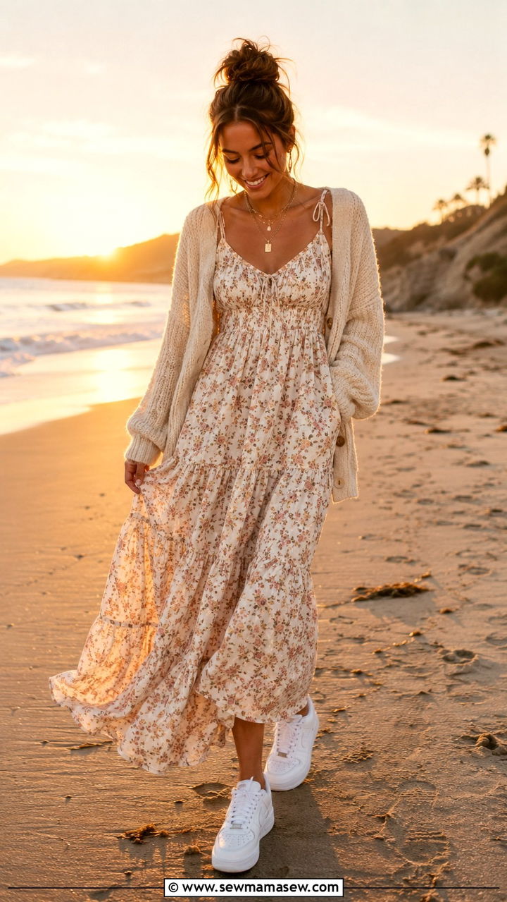 Air Force 1 maxi dress outfit - 30 How to style Nike Air Force 1