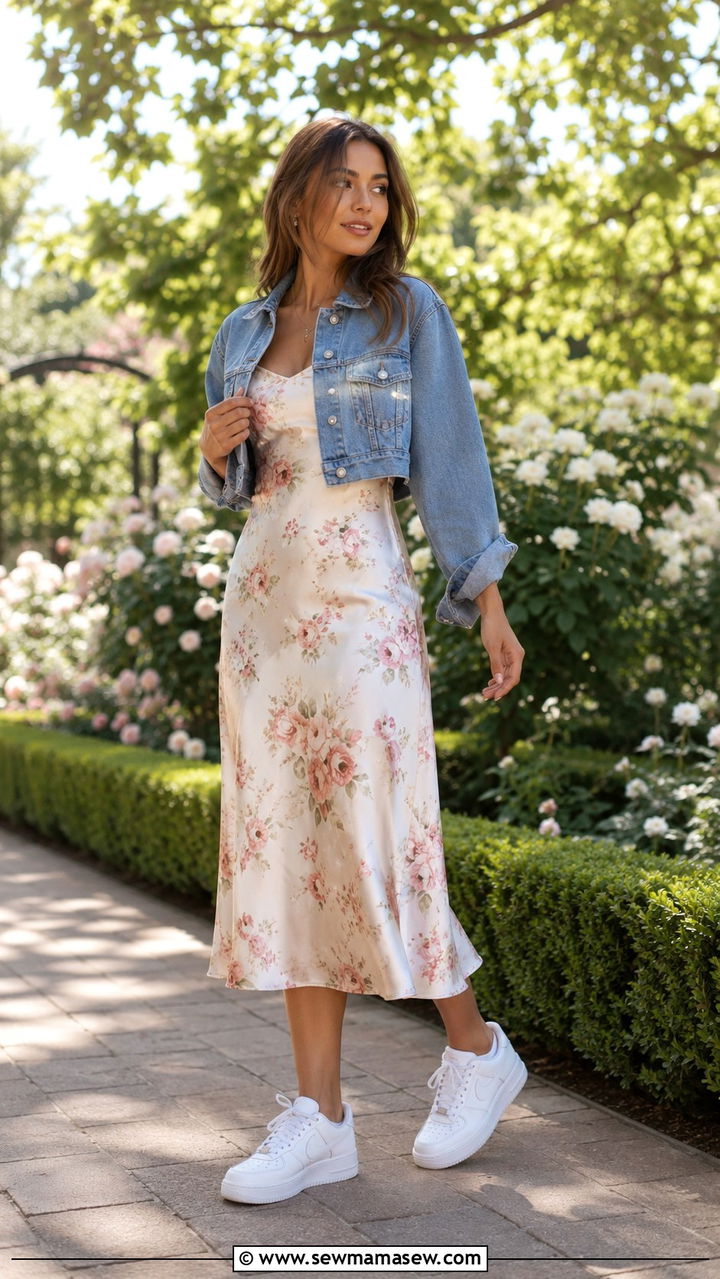 Air Force 1 midi dress look - 30 How to style Nike Air Force 1