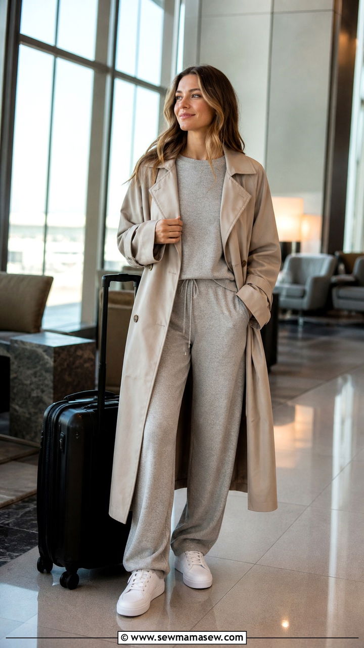 Air Force 1 with matching lounge set - 40 Nike Air Force 1 outfit ideas