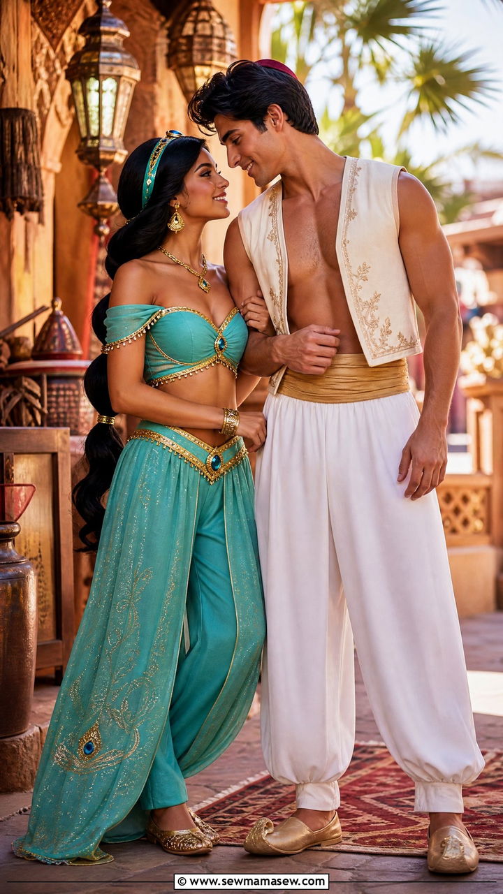 Aladdin and Jasmine Couple Outfit - 30 Disney outfits matching