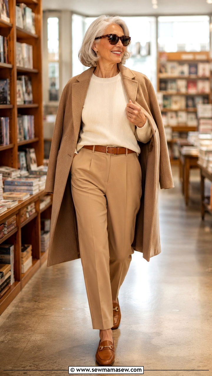 All Beige Tonal Outfit Women Over 60 - 30 Parisian outfits for women over 60