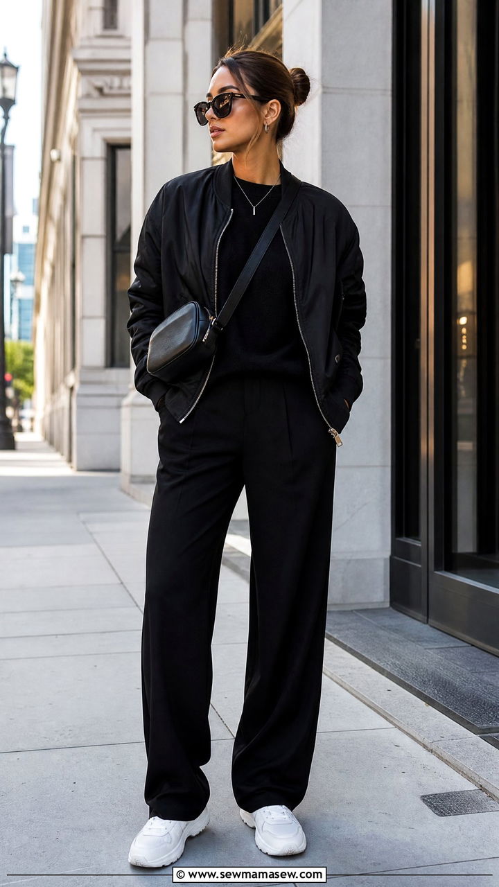 All Black Casual Outfit with White Sneakers 2026 - 25 casual outfits 2026