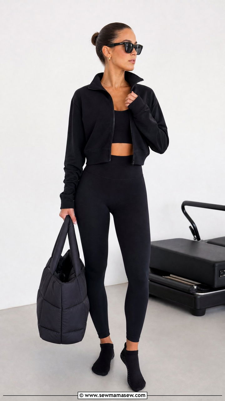 All Black Compression Set - 30 Mat Pilates outfit ideas