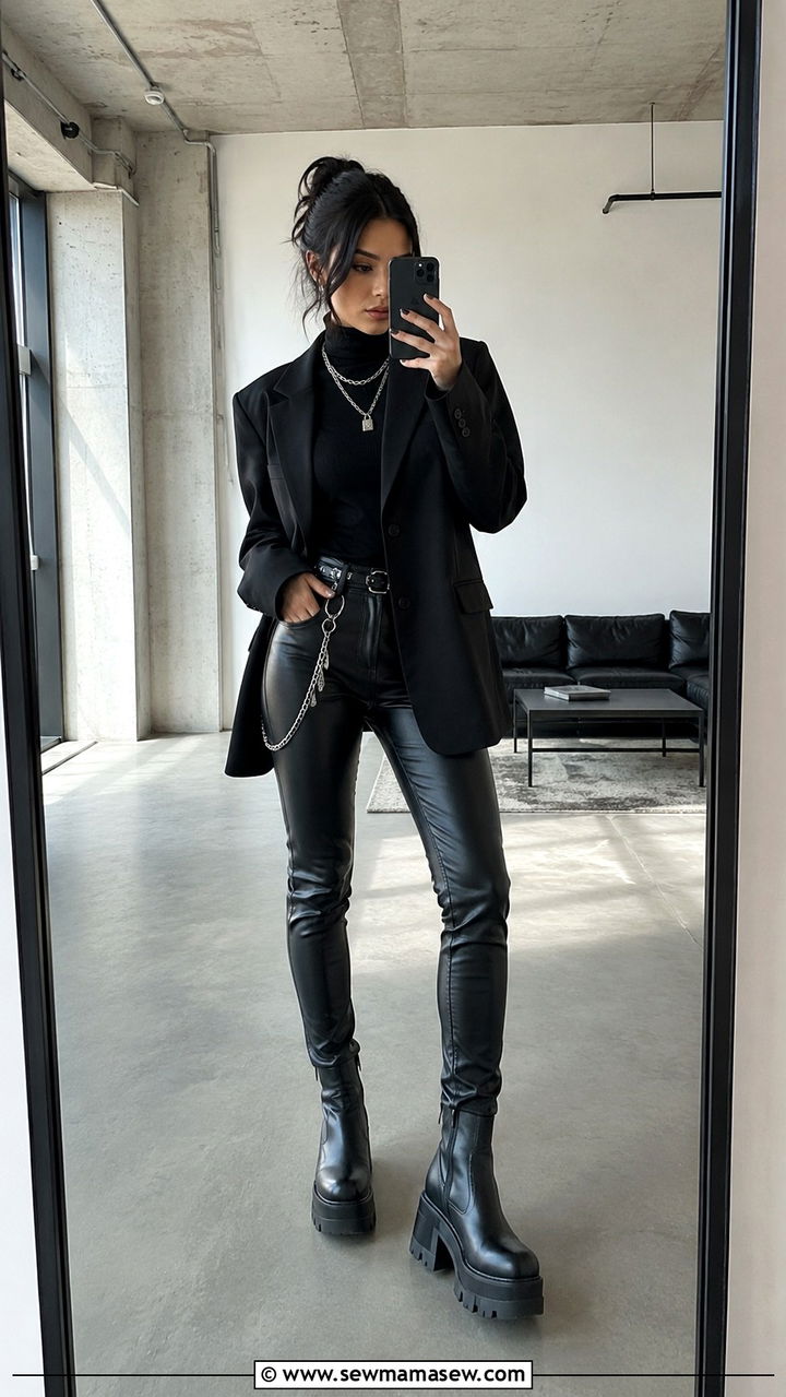 All Black Edgy Outfit - 30 edgy outfit ideas for women