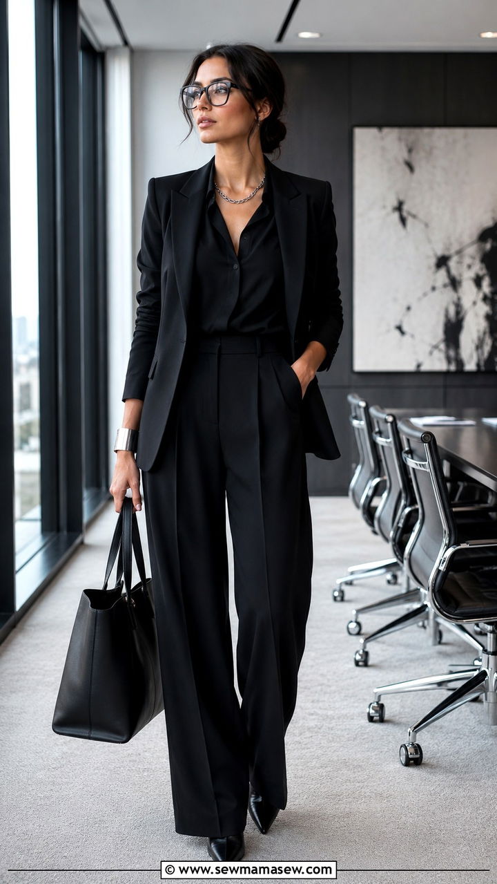 All Black Executive Office Outfit - 30 Legal secretary outfit ideas