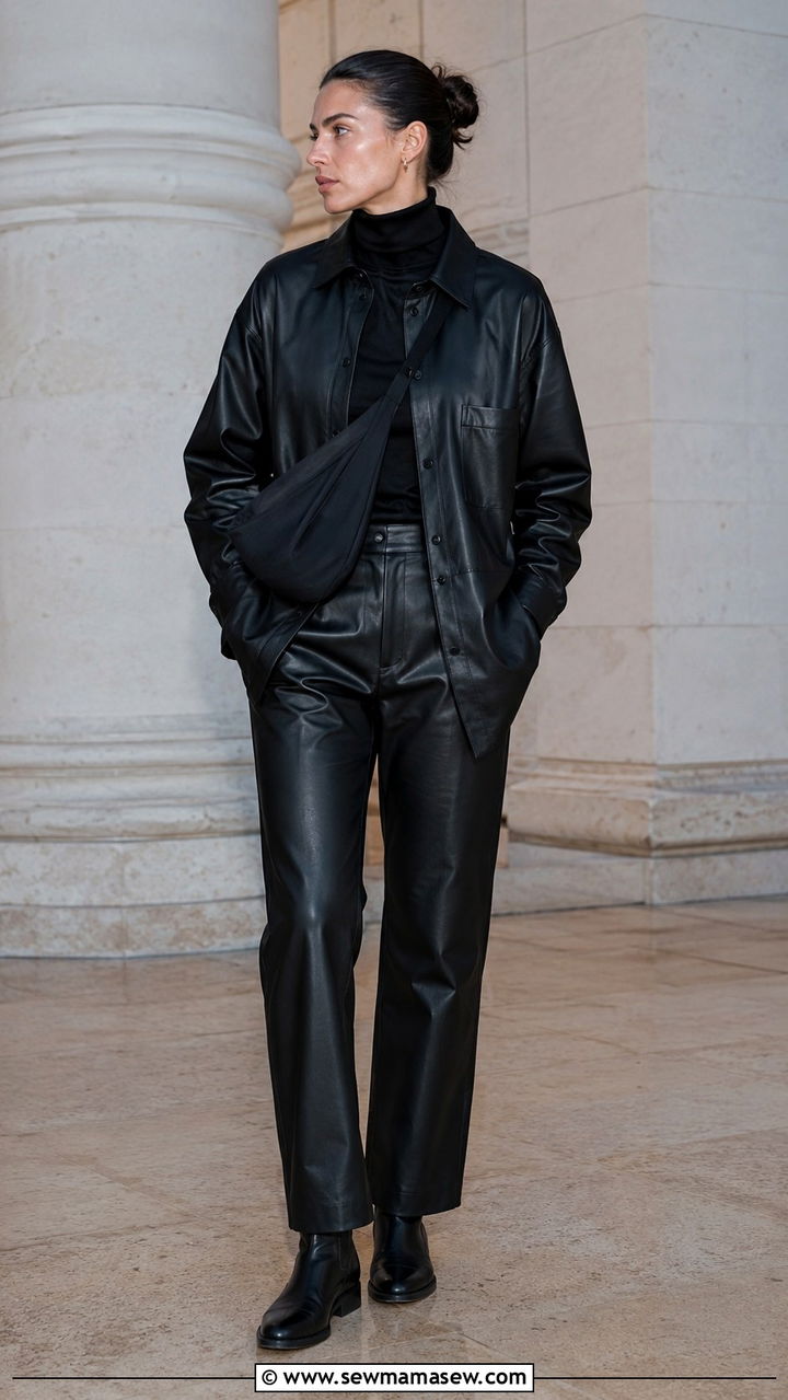 All Black Leather Outfit Lemaire - 20 Quiet luxury outfit ideas Lemaire style
