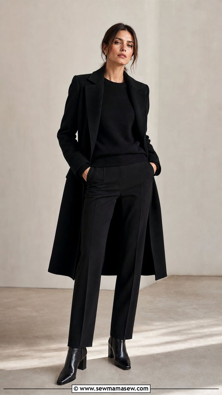 All Black Mixed Textures Outfit - 25 cute quiet luxury outfits