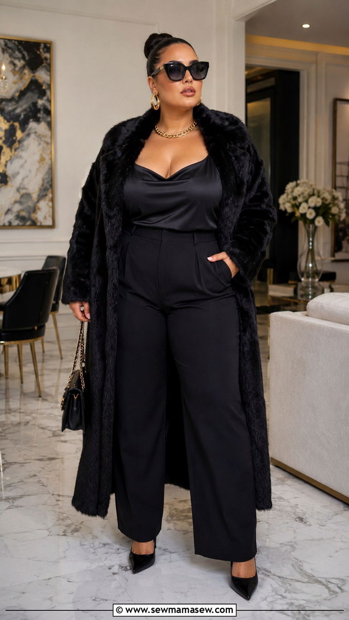 All Black Mob Wife Look Plus Size - 25 Mob wife outfits plus size