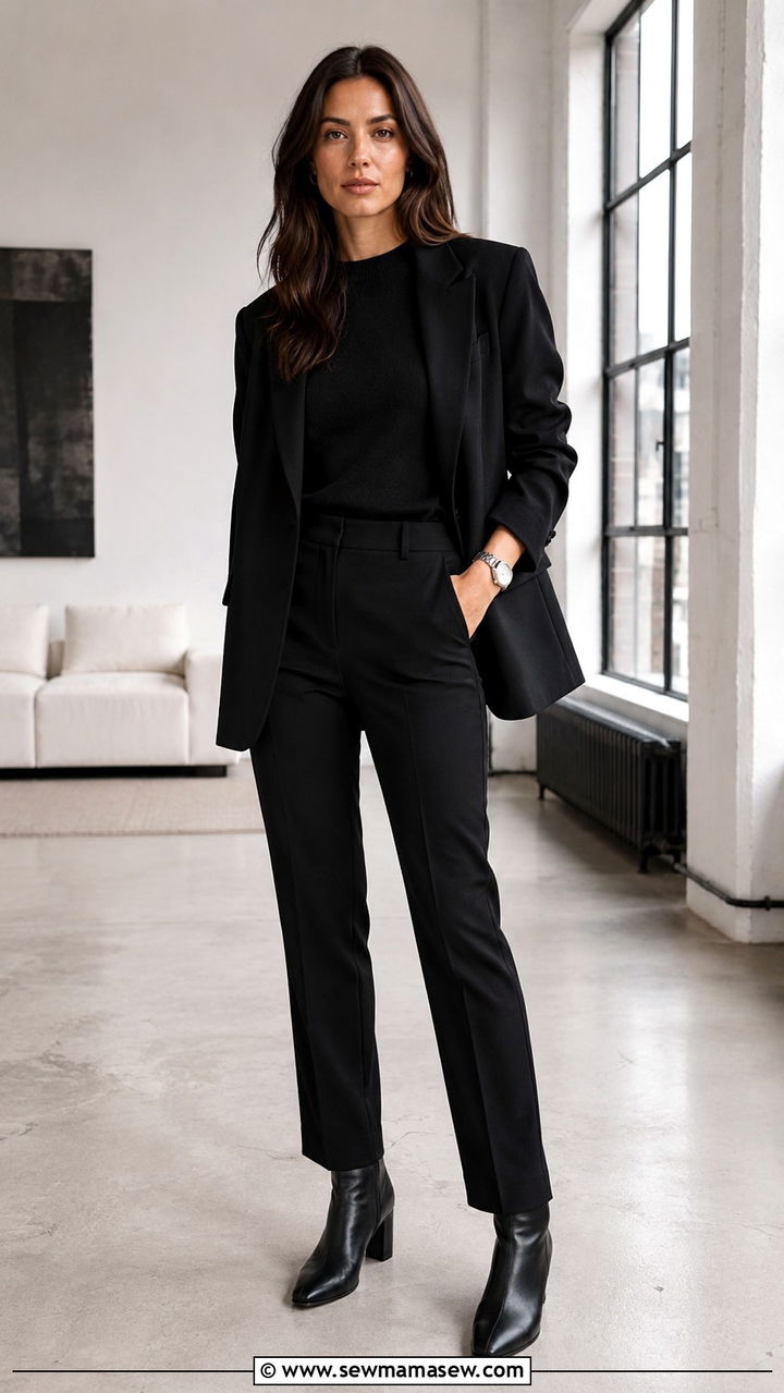 All Black Monochrome Minimalist Outfit 2026 - 30 Minimalist outfit ideas 2026