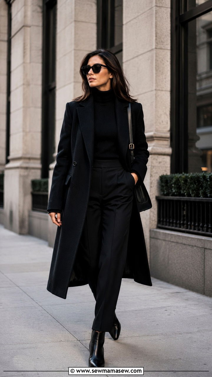 All Black Monochrome Outfit - 30 monochrome outfit ideas for women