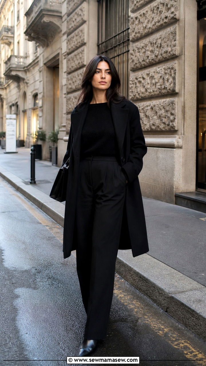 All Black Monochrome Outfit Milan - 40 What to wear in Milan