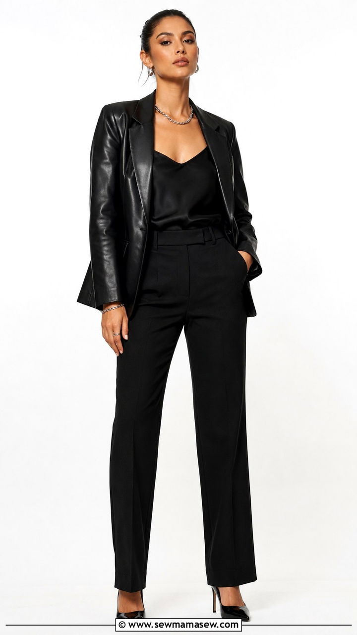 All Black Monochrome Solo Photoshoot Outfit - 30 Solo photoshoot outfit ideas