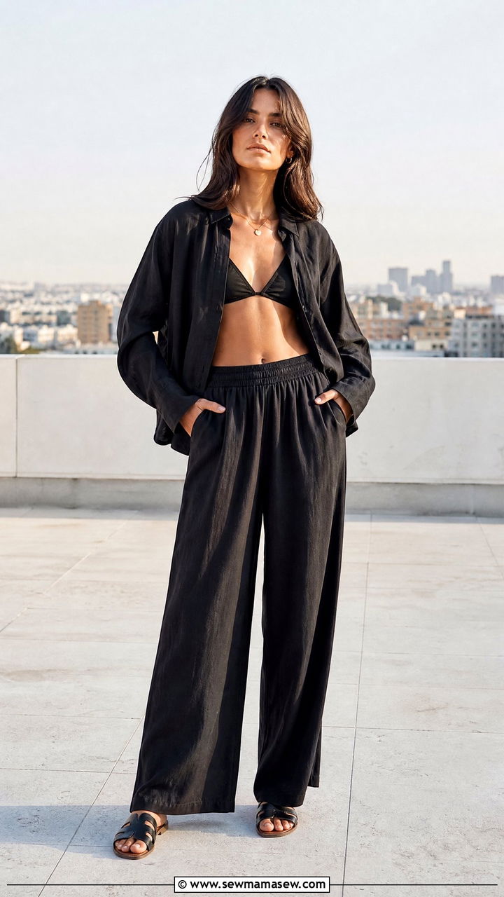 All Black Monochrome Summer Outfit - 30 summer edgy outfit ideas
