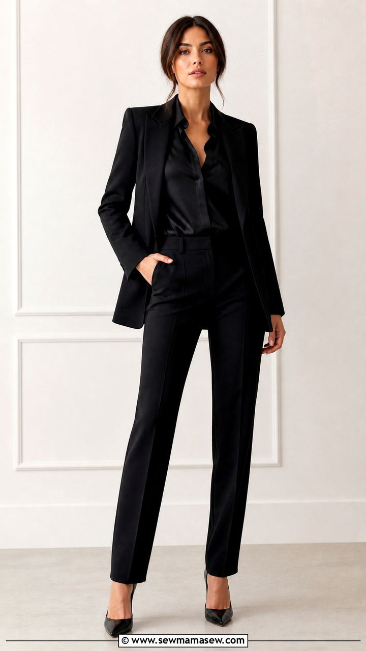 All Black Monochrome Work Outfit - 40 Classy work outfit ideas