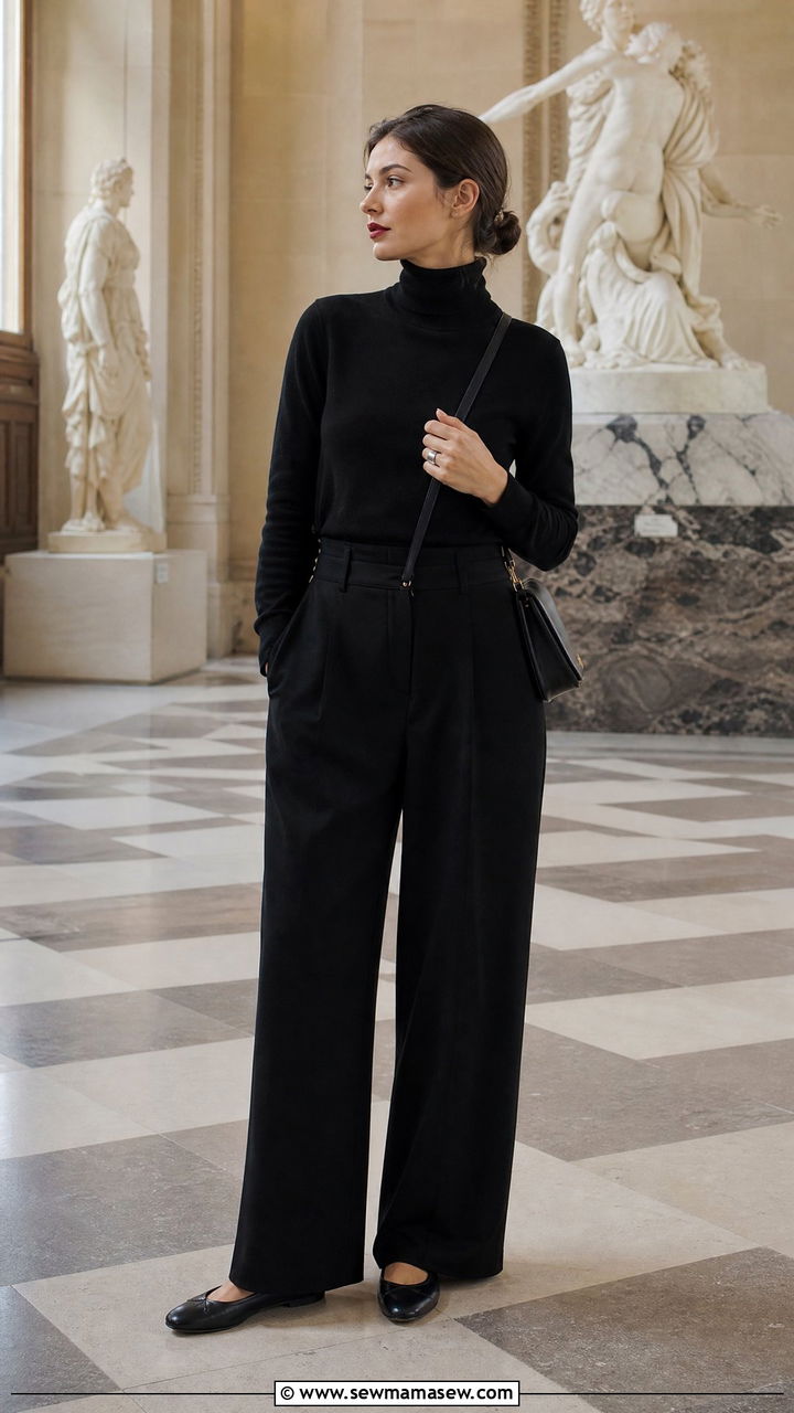 All Black Museum Outfit Europe - 30 Europe travel outfits ideas