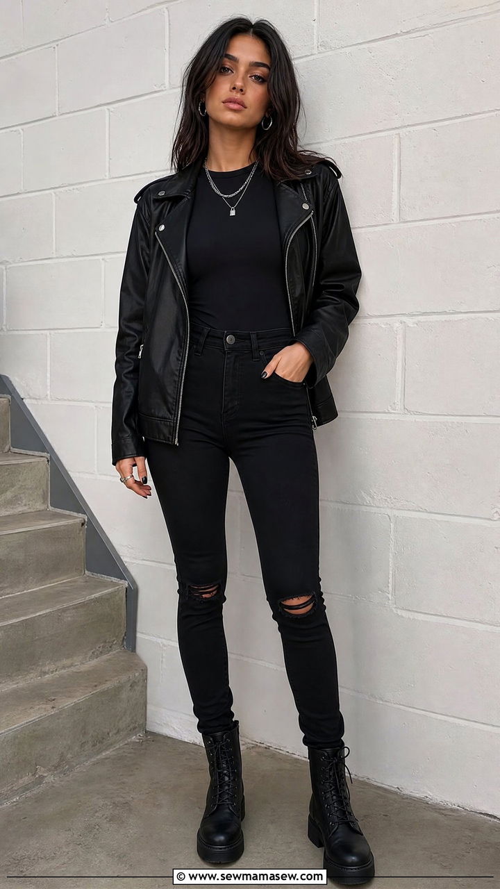 All Black Outfit for Blackout Football Game - 25 Gameday outfit ideas high school