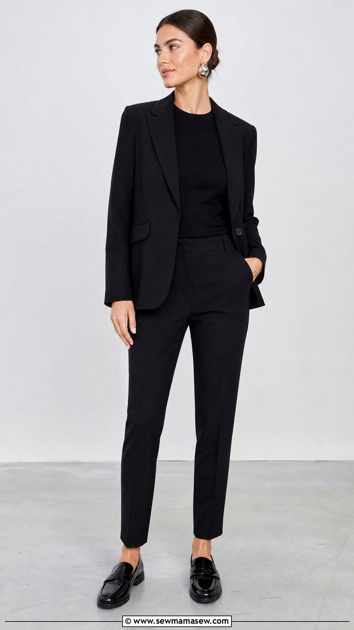 All Black Tailored Suit Outfit - 25 Interior designer outfit ideas
