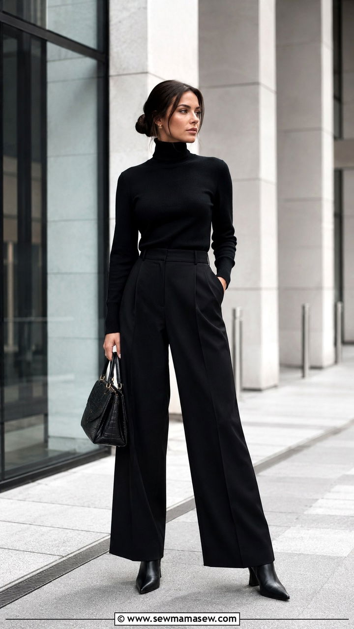All Black Textured Quiet Luxury Outfit - 30 casual quiet luxury outfits