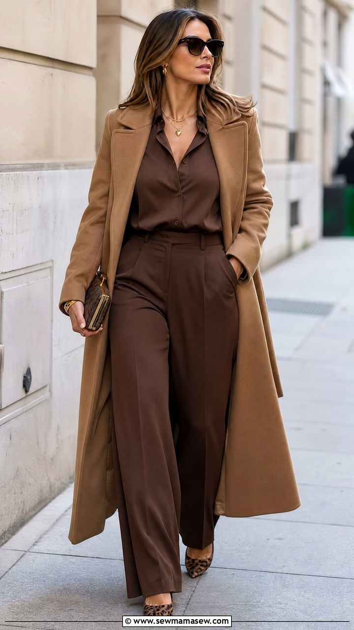 All Brown Monochrome Outfit - 25 fashion inspo outfits for women
