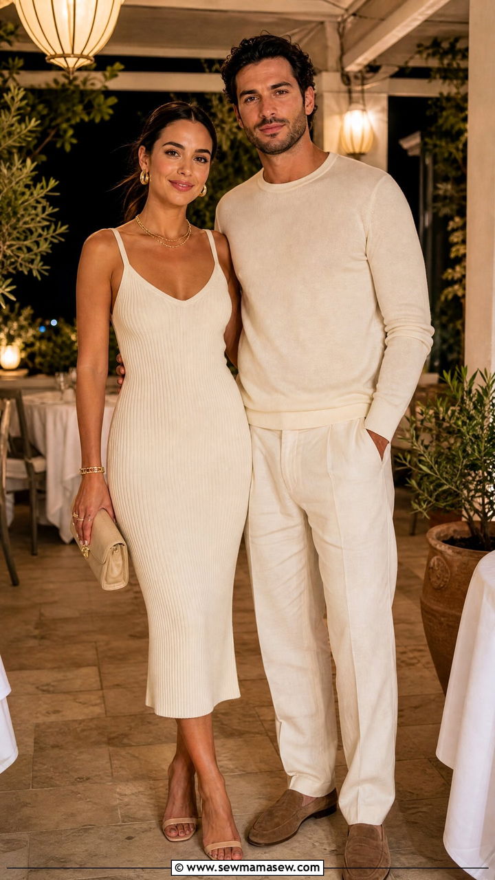 All Cream Matching Couple Outfit - 25 Spring matching outfits for couples