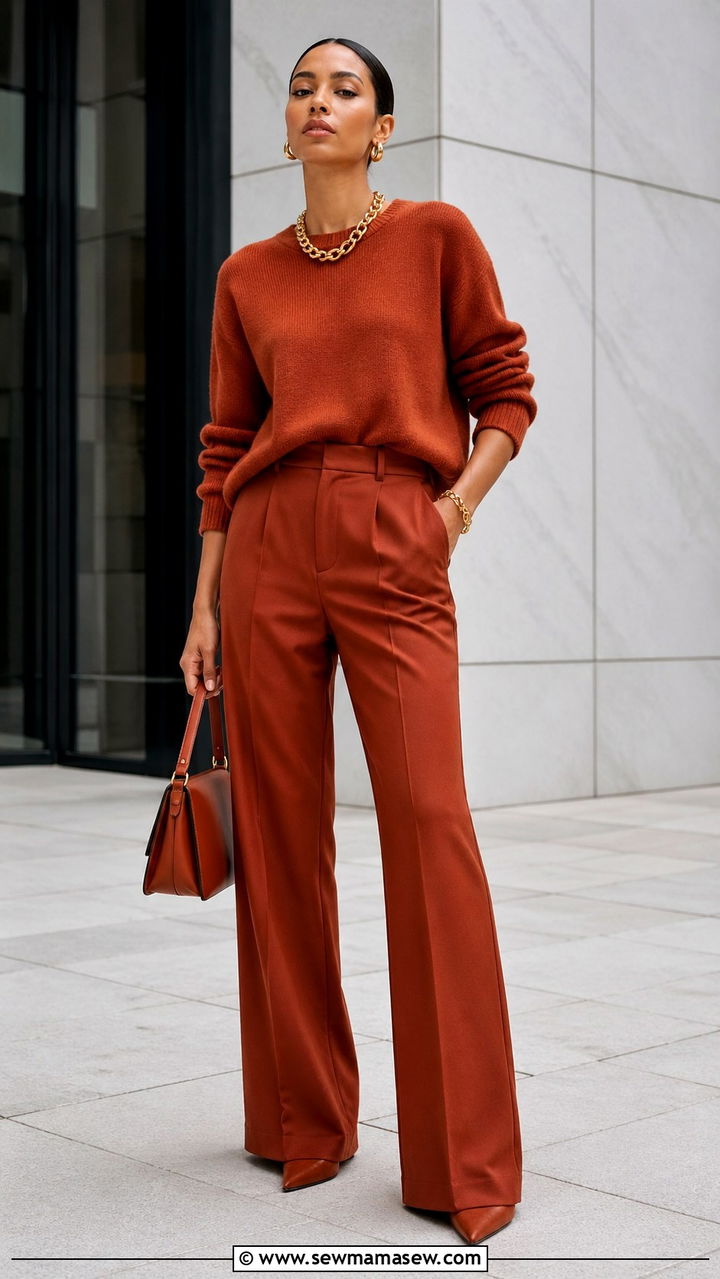 All Rust Monochrome Outfit - 40 All rust outfit ideas