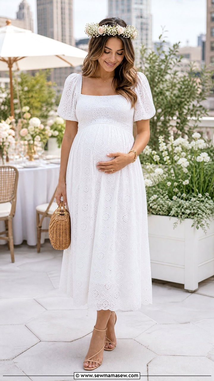 All White Maternity Outfit Baby Shower Look - 30 Maternity outfit ideas for baby shower