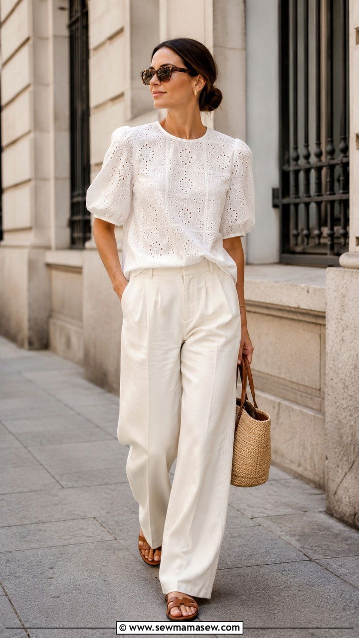All White Monochrome Outfit - 30 Early summer outfits