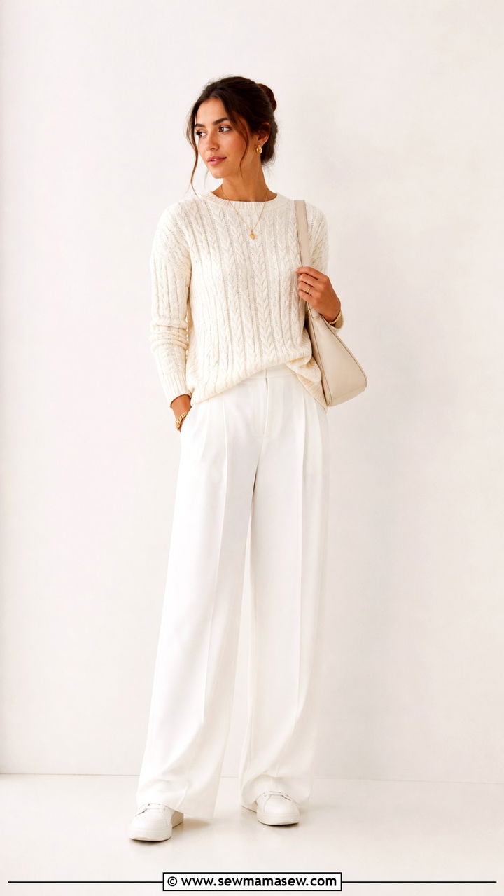 All White Monochrome Spring Outfit - 40 Chic spring outfit ideas 2026