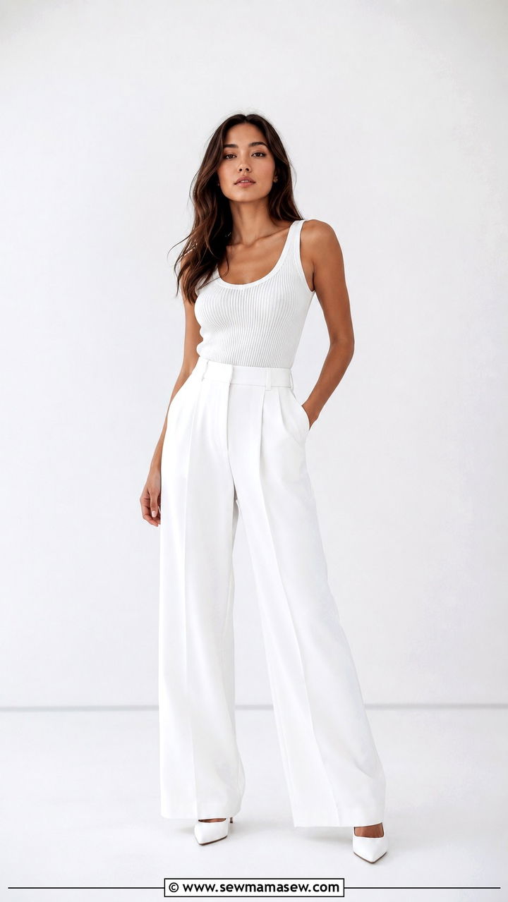 All White Monochrome Studio Outfit - 25 Photoshoot outfit ideas
