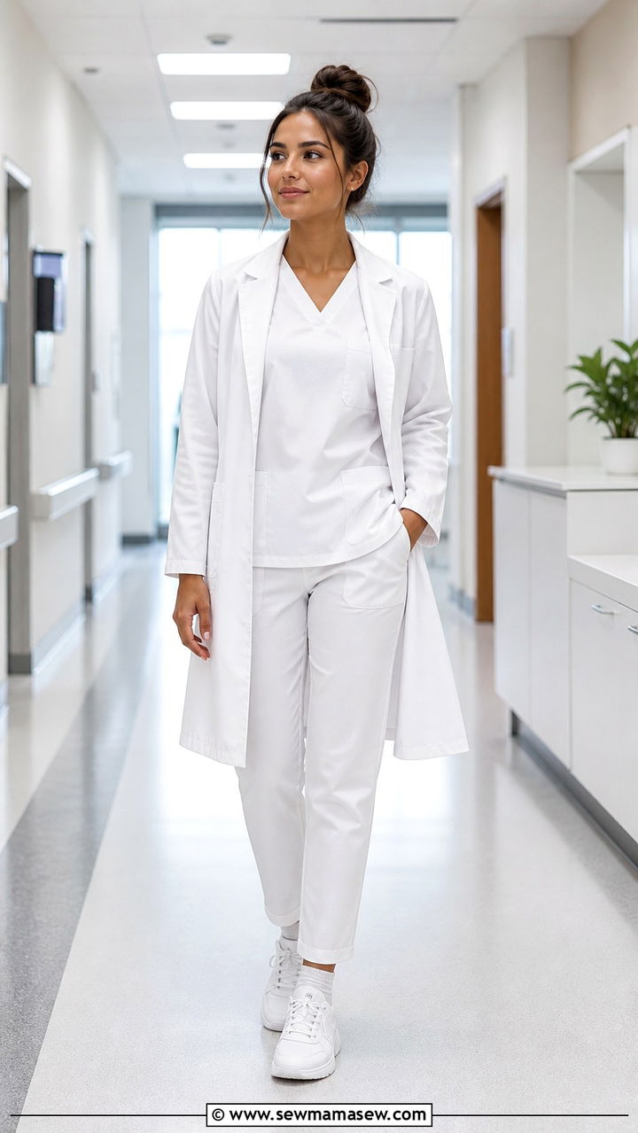 All White Nurse Scrub Outfit - 40 Nurse outfit ideas