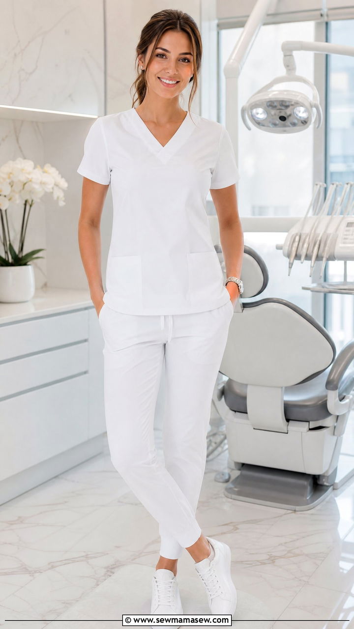 All White Scrub Outfit - 30 Cute scrubs outfits