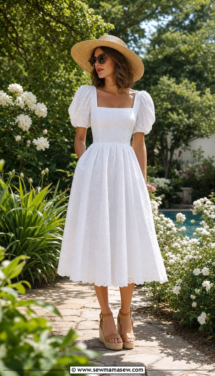All White Summer Dress French Girl Outfit - 25 cute French girl outfits