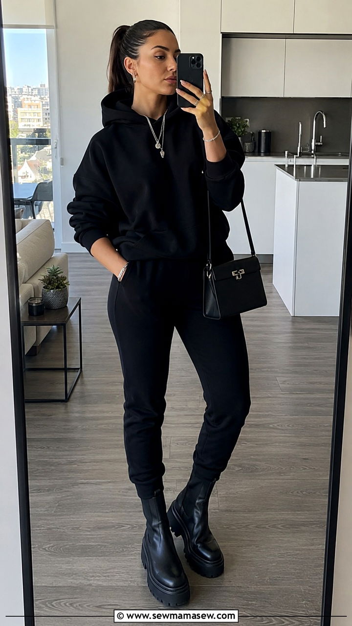 All black hoodie and joggers outfit - 30 Hoodie and joggers outfit ideas