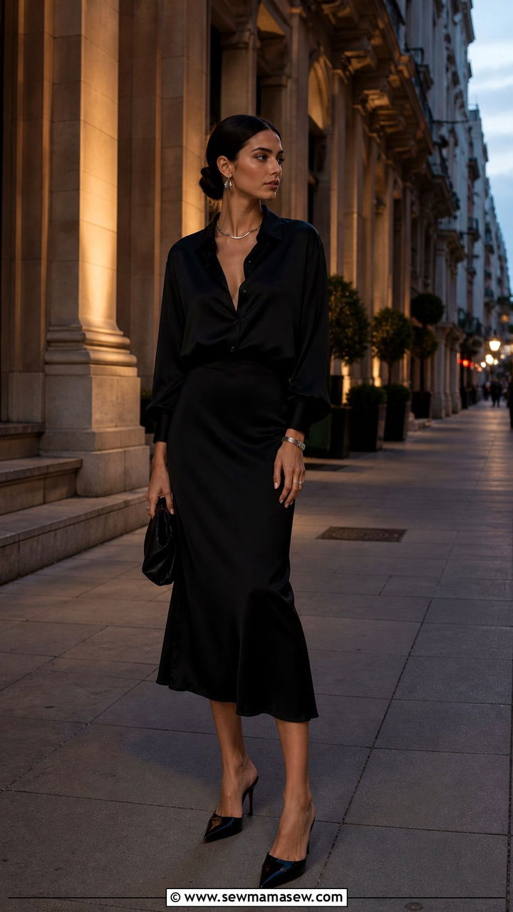 All black outfit with mules - 40 Mules outfit ideas