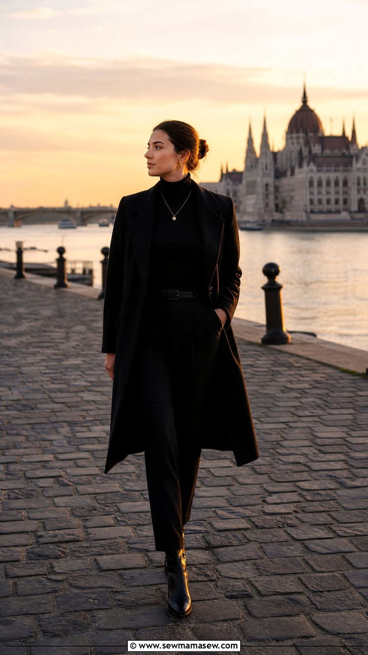 All black tailored look Budapest outfit - 25 Budapest outfit ideas