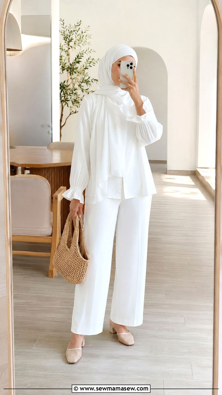 All white hijab outfit summer chic - 30 hijab outfit ideas