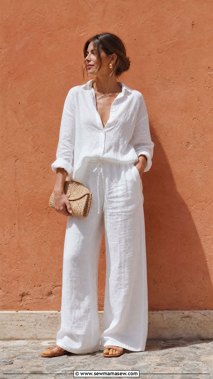 All white linen outfit Rome summer - 40 What to wear in Rome